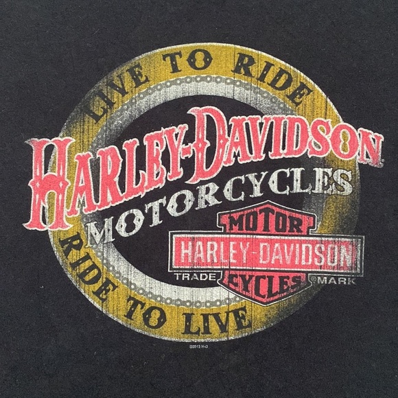 HARLEY-DAVIDSON NEES GALESBURG IL Black Graphic T Shirt in Medium - Picture 3 of 6